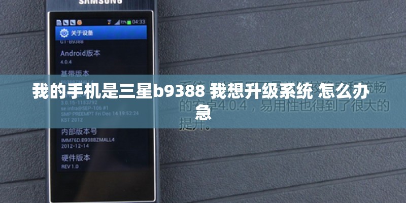 我的手机是三星b9388 我想升级系统 怎么办 急
