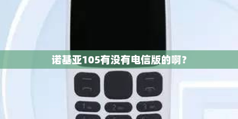 诺基亚105有没有电信版的啊？